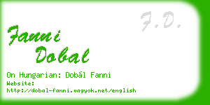 fanni dobal business card